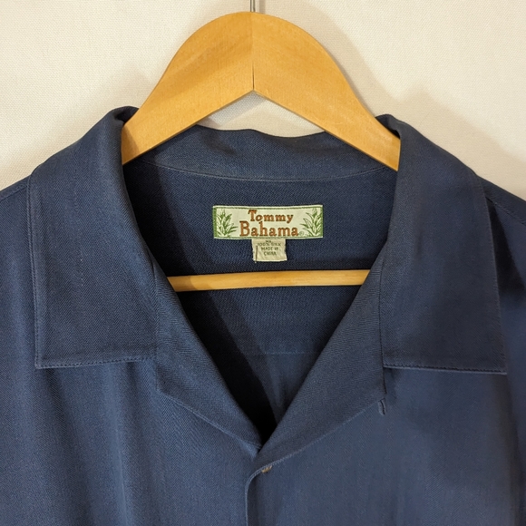 Tommy Bahama Men’s Blue Short Sleeve Silk Shirt Size XL - Picture 8 of 11